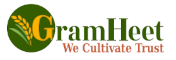 GramHeet logo featuring a green and yellow circular emblem with a grain stalk, accompanied by the text ‘GramHeet’ in green and ‘We Cultivate Trust’ in red.