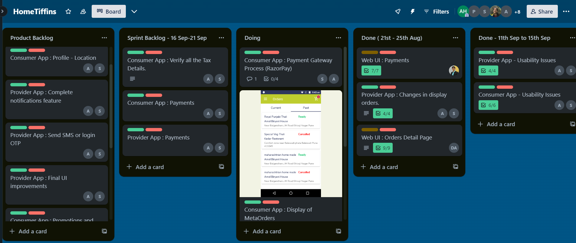 Tracking Board